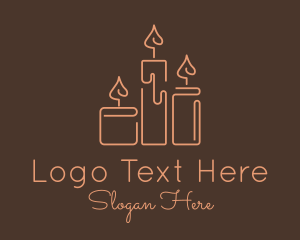 Light - Wax Pillar Candle logo design