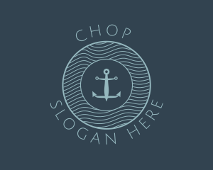 Port - Anchor Water Marine Badge logo design