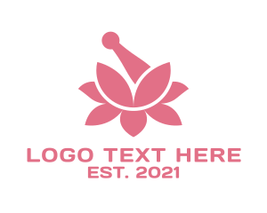 Mixing Bowl - Beauty Product Lotus logo design