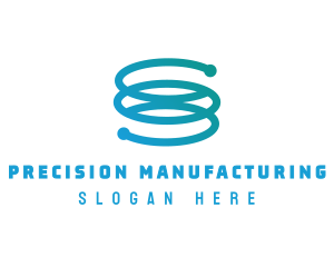 Manufacturing - Mechanical Spring Letter S logo design