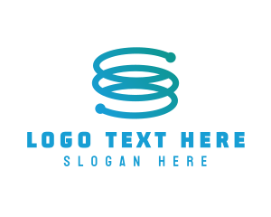 Communication - Mechanical Spring Letter S logo design