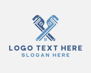 Pipe - Wrench House Plumbing logo design