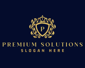 Premium Crown Shield logo design