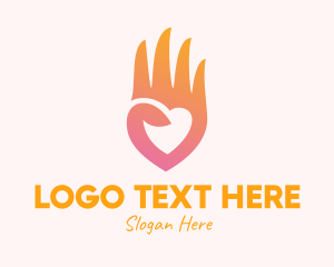 Gesture - Palm Heart Charity logo design