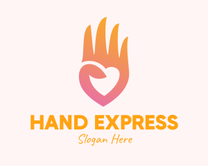 Sign Language - Palm Heart Charity logo design