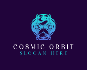 Cosmic Night Hourglass logo design