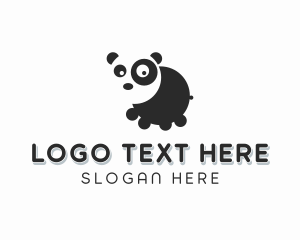 Lazy - Panda Bear Zoo logo design