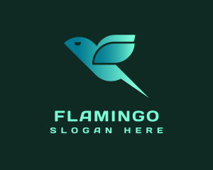 Flying - Abstract Flying Hummingbird logo design