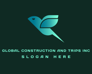 Neon - Abstract Flying Hummingbird logo design
