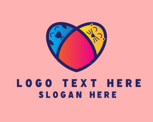 Volunteer - Dog Cat Love logo design