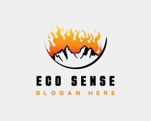 Climate - Burning Mountain Hiking logo design