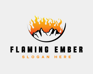 Burning - Burning Mountain Hiking logo design