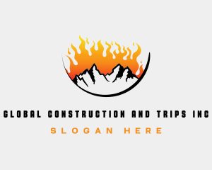 Adventure - Burning Mountain Hiking logo design