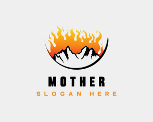 Remove Hvac - Burning Mountain Hiking logo design
