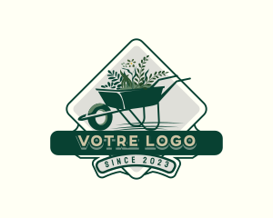 Lawn Gardening Wheelbarrow  Logo