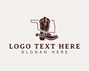 Cowboy Boots - Oklahoma Cowboy Boots logo design