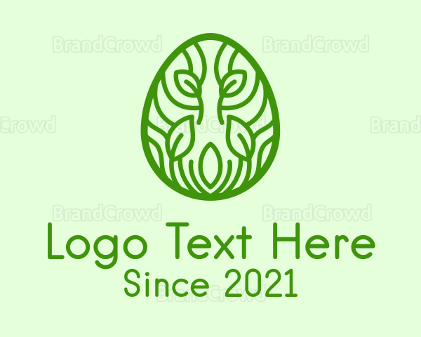 Green Natural Egg Logo