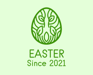 Green Natural Egg  logo design