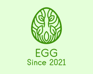 Green Natural Egg  logo design