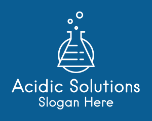 Acid - Chemical Flask Laboratory logo design