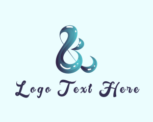 Signature - Stylish Ampersand Bubble logo design