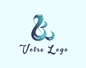 Lettering - Stylish Ampersand Bubble logo design