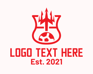 League - Trident Soccer Shield logo design