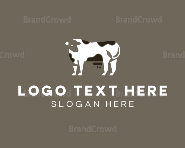 Dairy Cow Farm Logo