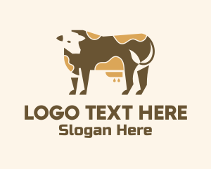 Farmer - Dairy Cattle Farm logo design