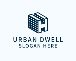 Apartment - Tower Building Apartments logo design