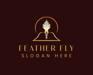 Feather Quill Pen logo design