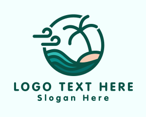 Resort - Summer Beach Island logo design