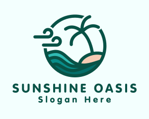 Summer Beach Island logo design