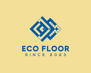 Linoleum - Geometric Textile Flooring logo design