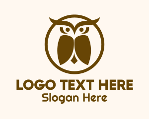 Minimalist - Minimalist Owl Badge logo design