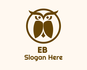 Minimalist Owl Badge Logo