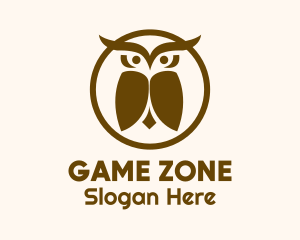 Minimalist Owl Badge Logo