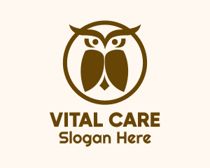 Birdwatcher - Minimalist Owl Badge logo design