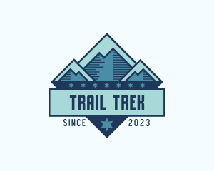 Hiker - Mountain Peak Adventure logo design