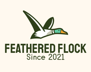 Geese - Wild Flying Duck logo design