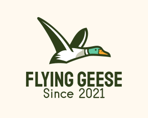 Geese - Wild Flying Duck logo design