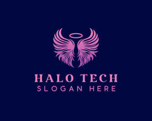 Halo - Spiritual Halo Wings logo design