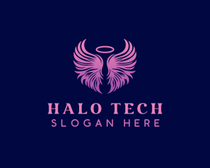 Spiritual Halo Wings logo design