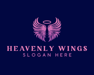 Spiritual Halo Wings logo design