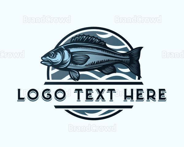 Ocean Fish Seafood Logo