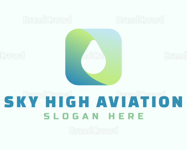 Gradient Water Drop Logo