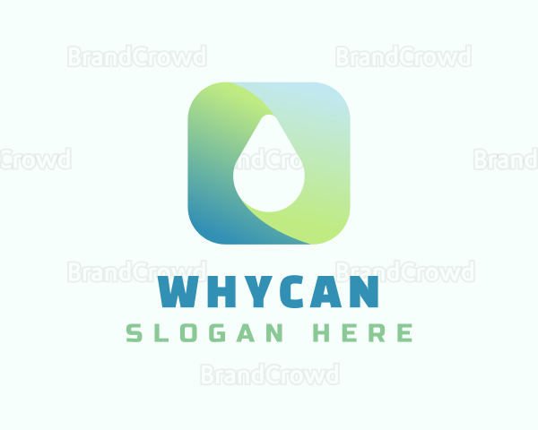 Gradient Water Drop Logo