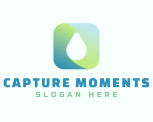 Gradient Water Drop Logo