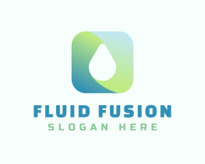 Gradient Water Drop logo design