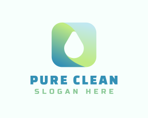 Gradient Water Drop logo design